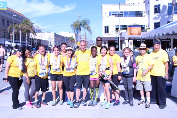 Team AMP and Volunteers after the 2014 ASICS LA Marathon (not all pictured)